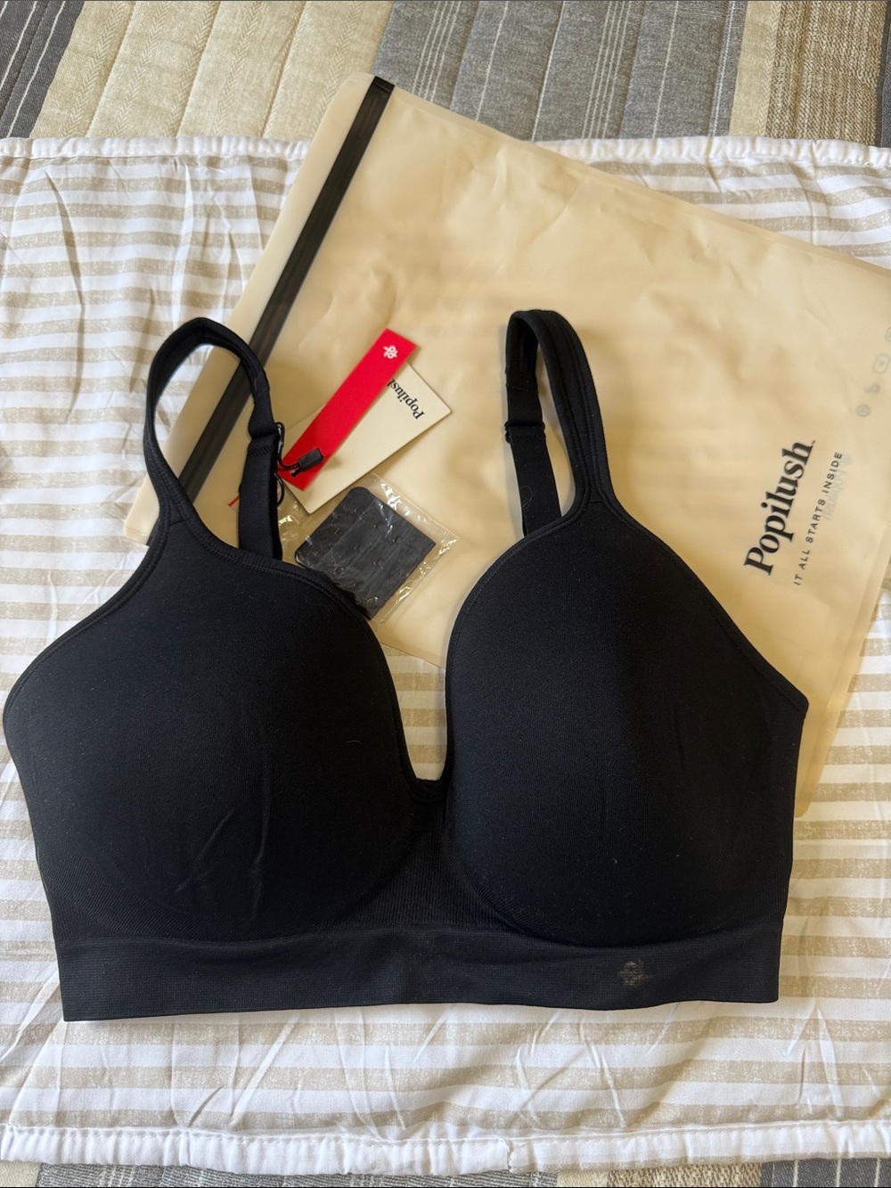 Popilush Black Padded Everyday Comfort Bra